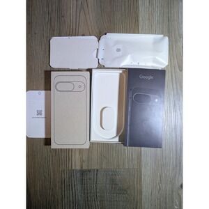 Genuine Google Pixel 9 Pro XL Hazel Gray EMPTY BOX WITH ACCESSORIES